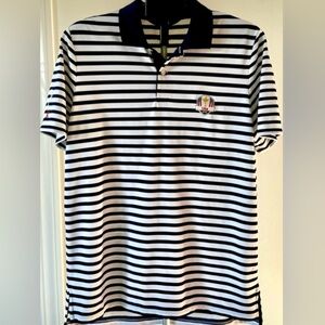 RLX Ralph Lauren Polo Ryder Cup USA 2016 Striped Stretch Golf Shirt